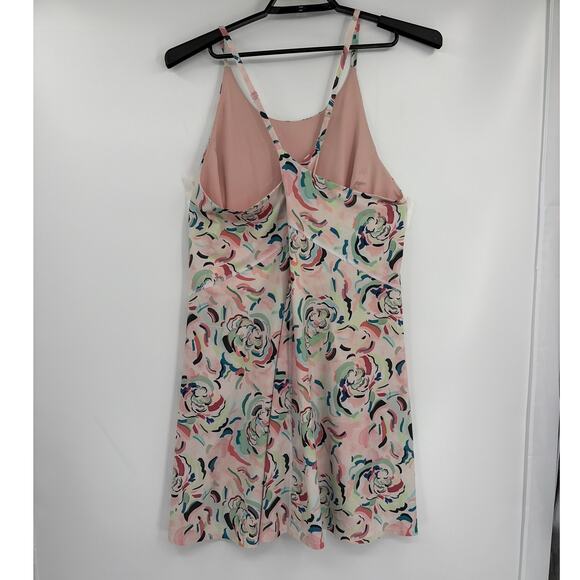 Athleta Floral Infinity Dress XL Tall Pink Performance Pilates Yoga Athleisure - Picture 4 of 10